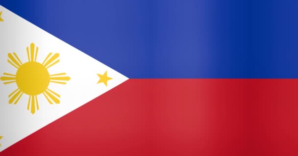 Bandera ondeante de Filipinas Fondo de bucle — Vídeo de stock