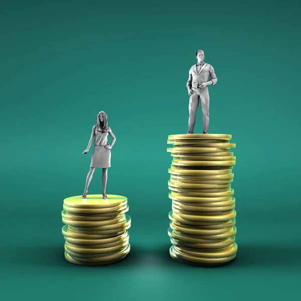 Gender Pay Gap — Stock Photo, Image