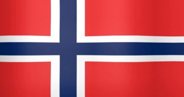 Norveç Bayrağının Dalgalanışı Döngü Arkaplanı