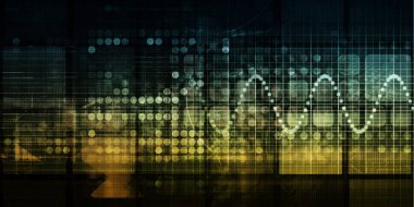 Fütürist Soyut Arkaplan Konsepti olarak Teknoloji Ağı