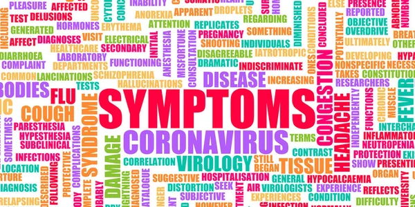 Koronavirové Příznaky Jako Globální Pandemická Pohotovost — Stock fotografie