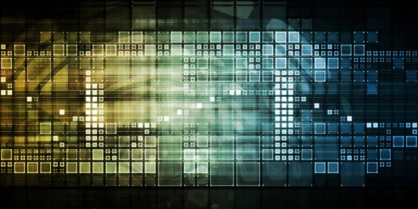 Technology Grid Abstract Concept Art — Stock Photo, Image