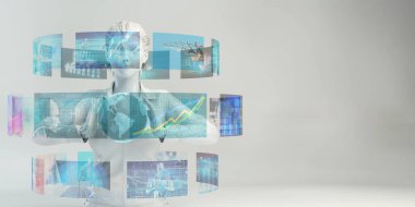 Video Wall Dijital Pazarlama Bir İş Konsepti 