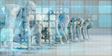 İş Adamları Ekibi İletişim ve Birlikte Çalışıyor