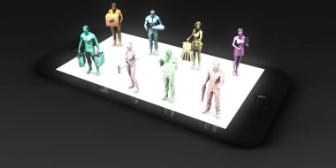 Smartphone 'da Kullanılabilir İnsan Gücü Olan Gig Ekonomi Genel Görünümü Endüstrisi