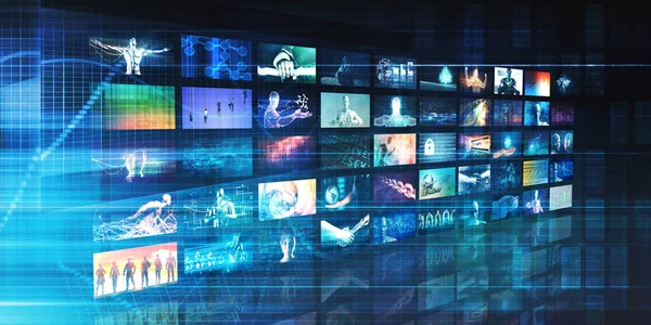 Video Streaming Entertainment Technology Jako Koncepcja — Zdjęcie stockowe