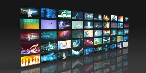 Video Streaming Entertainment Technology Έννοια — Φωτογραφία Αρχείου