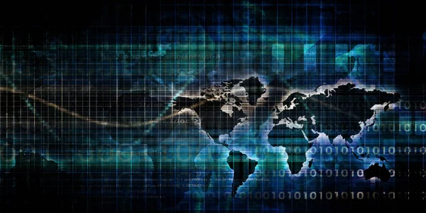 Security Network Data World Background — Stock Photo, Image