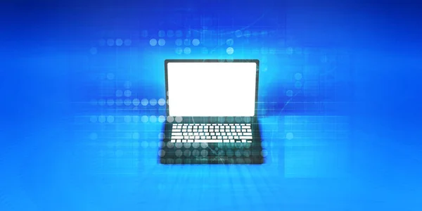 Digitális Életmód Laptop Notebook Marketing Koncepció — Stock Fotó