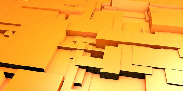 Geometryczne Abstrakcyjne Tło Prostymi Metalowymi Blokami Odblaskowymi — Zdjęcie stockowe