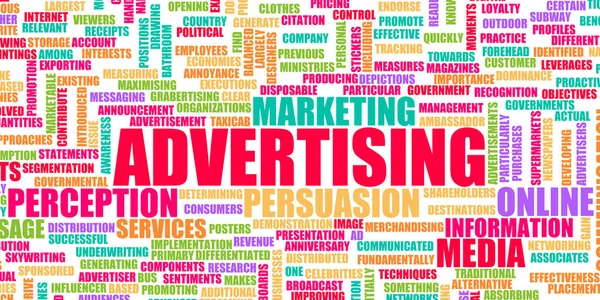 Werbung Als Geschäftskonzept Bunter Banner Hintergrund — Stockfoto