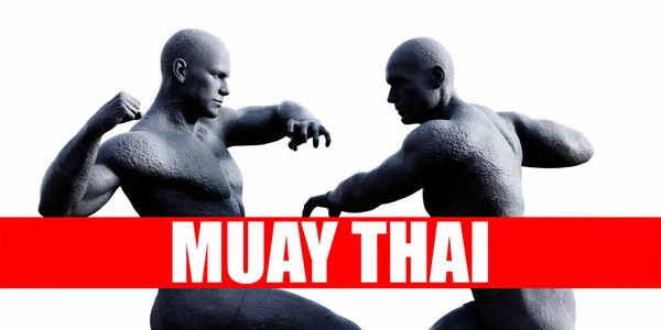 Muay Thai Klasy Walki Sportowe Tle — Zdjęcie stockowe