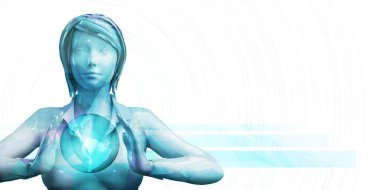 Çinli İş Kadınları Sunumu Soyut Arkaplan Kopyalama Arkaplanı