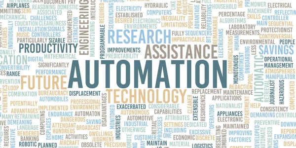 Automatización Tecnología Proceso Concepto Sistema Creative Abstract — Foto de Stock