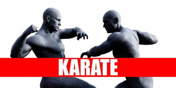 Karate Class Combat Fighting Sports Background — Stock Photo, Image