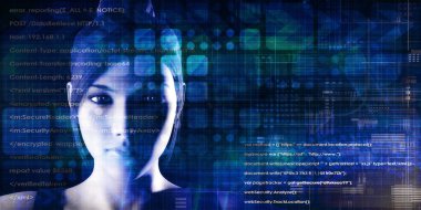 İkili Verili Teknoloji Teması veya Temalı Arkaplan