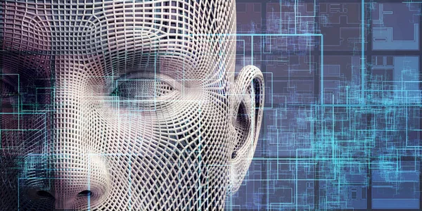 Artificiell Intelligens Neural Network Logic Art — Stockfoto