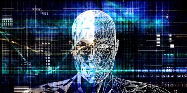 Sunum Arkaplanı olarak Gelecek Bilimi Sanatı Konsepti