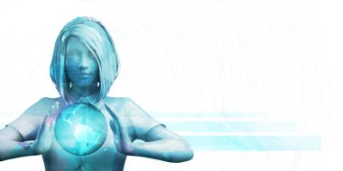 Asyalı İş kadını Sunumu Soyut Arkaplan Kopyalama Arkaplanı