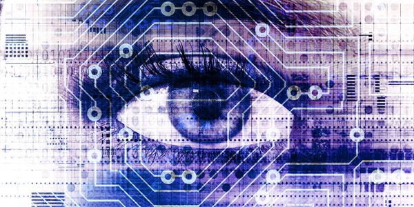 Tecnología Ocular Digital Como Concepto Futurista — Foto de Stock