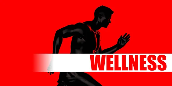 Wellness Konzept Mit Fit Man Running Lifestyle — Stockfoto