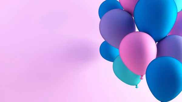 Ballons Colorés Pour Souhaiter Joyeux Anniversaire Intérieur — Photo