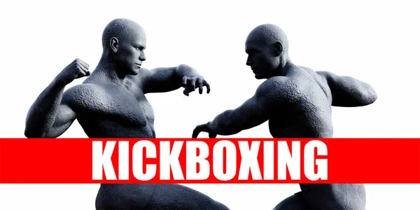 Kickboxing Classe Combate Combate Esportes Fundo — Fotografia de Stock