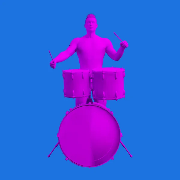 Drummer Drum Player Παίζοντας Concept Συναυλιών — Φωτογραφία Αρχείου