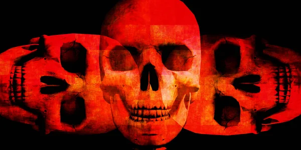 Horrorfilm Konzept Hintergrund Mit Budget Halloween Poster — Stockfoto