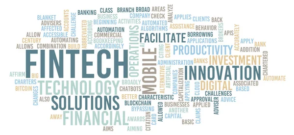 Fintech Financial Technology Business Concept Als Abstract — Stockfoto