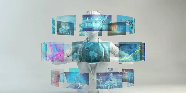 Cyber Interface Smart Technology Future Concept — Stock Photo, Image