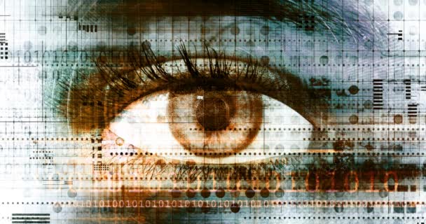 Digital Eye Technology come concetto futuristico — Video Stock