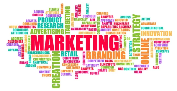 Marketingstrategie Als Geschäftstechnologie Konzept Abstract — Stockfoto
