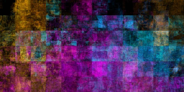 Grunge Abstract Met Geometrisch Patroon Creatief Concept Kunst — Stockfoto