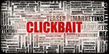 Clickbait as a Cheap Marketing Trick to Get A Click clipart
