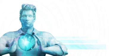 Nordic Business Man Sunumu Soyut Arkaplan Kopyalama Arkaplanı