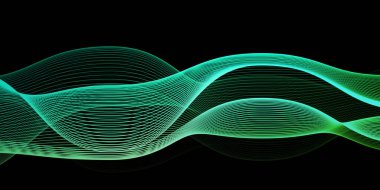 Soyut Dijital Akış Bir Gelecek Dalgası Tasarımı