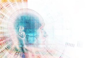 Bir Dijital İnternet Ağ Döngüsü Olarak Soyut Teknoloji Konsepti