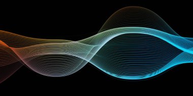 Fütürist Soyut Arkaplan Olarak Akan Enerji Sinir Hatları