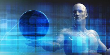 Gelecek Küresel Ai Dijital İş Bağlantı Teknolojisi Konsepti