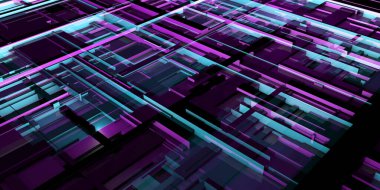 Modern Teknoloji Devre Tasarımı ile Soyut Dijital Arkaplan