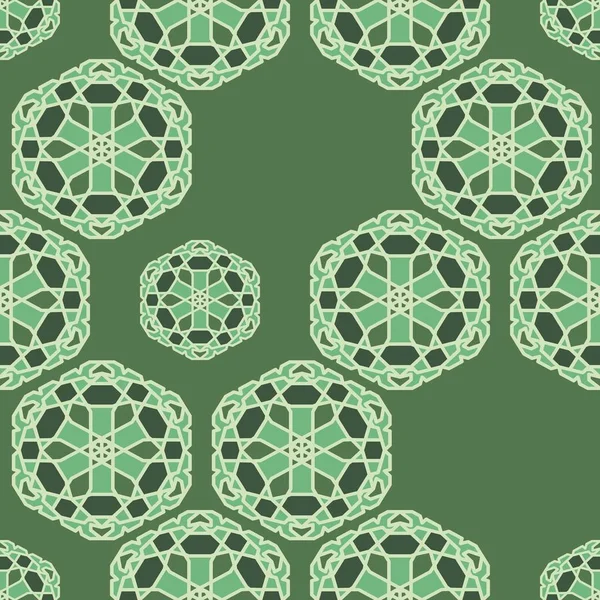 Nahtloses Vektormuster mit orientalischen geometrischen Ornamenten — Stockvektor