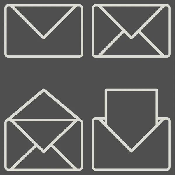 Zarf, posta simgesi, vektör çizimi — Stok Vektör