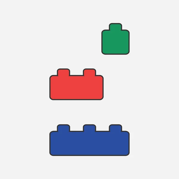 Bloques de construcción de plástico . — Archivo Imágenes Vectoriales