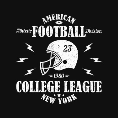 New York, amerikan futbolu giyim baskısı.