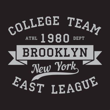 New York, Brooklyn - t-shirt için grafik