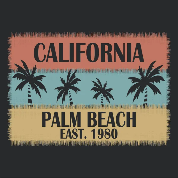 Californië typografie voor design kleding, t-shirts, kleding. — Stockvector