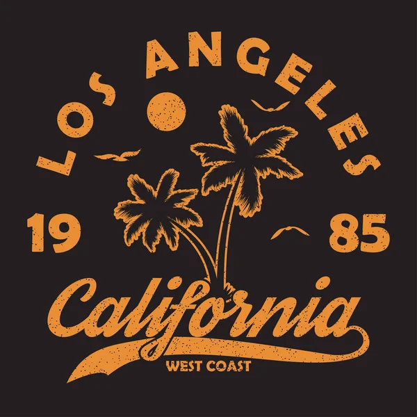 デザイン服、Tシャツのためのカリフォルニアタイポグラフィ. — ストックベクタ