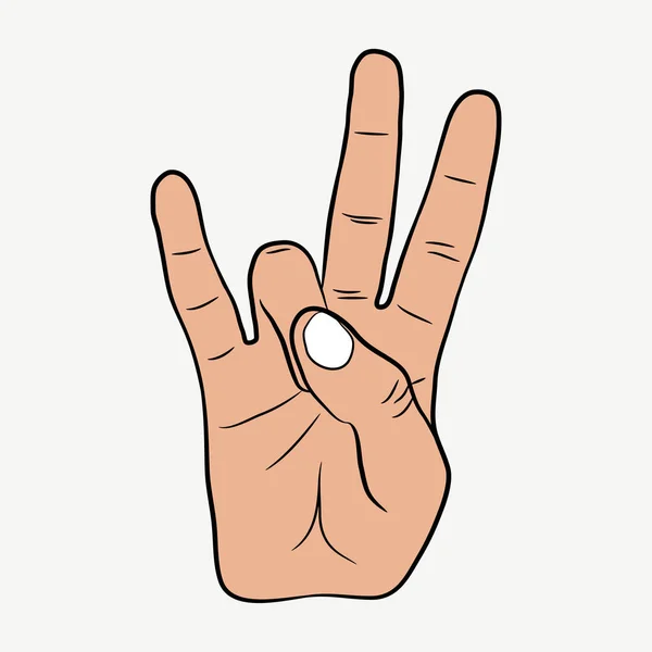 Hip-Hop geste de main. Côte Est rap signe . — Image vectorielle