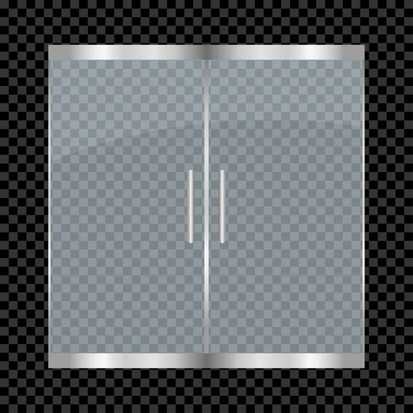 Glass door isolated on transparent background. — Stock Vector